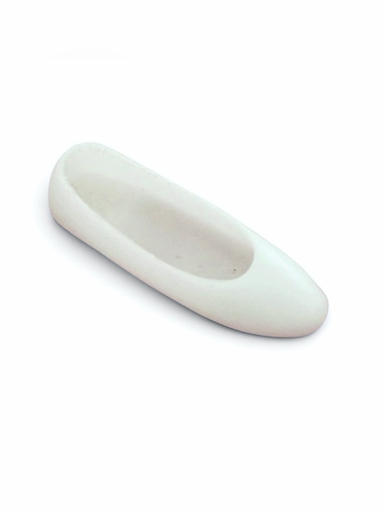 Unbranded Shoes - Barbie White Mattel Ballet Flat for Right Foot on Barbie Doll, Plastic Japan